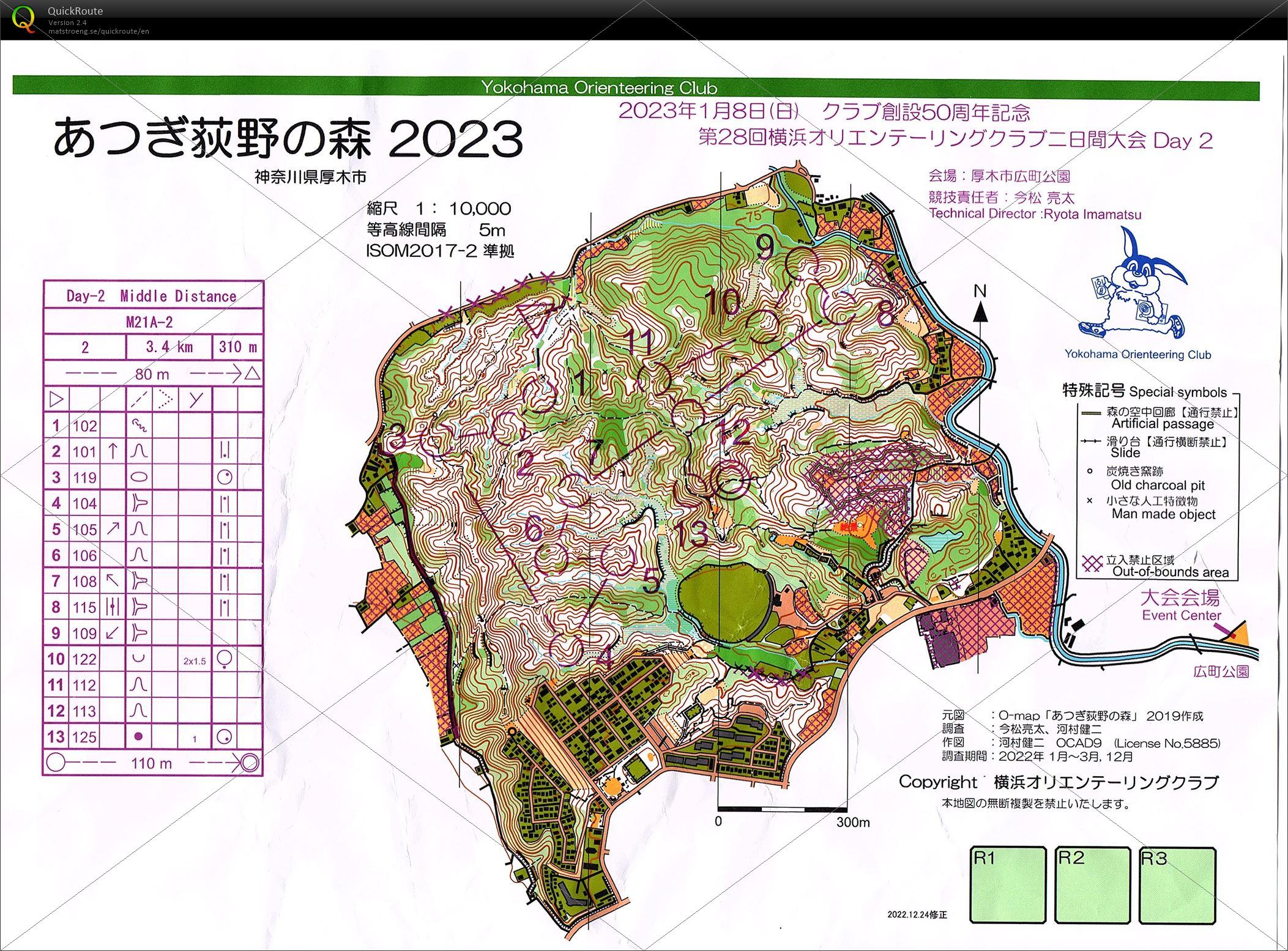 横浜OL大会2日目 (2023/01/08)