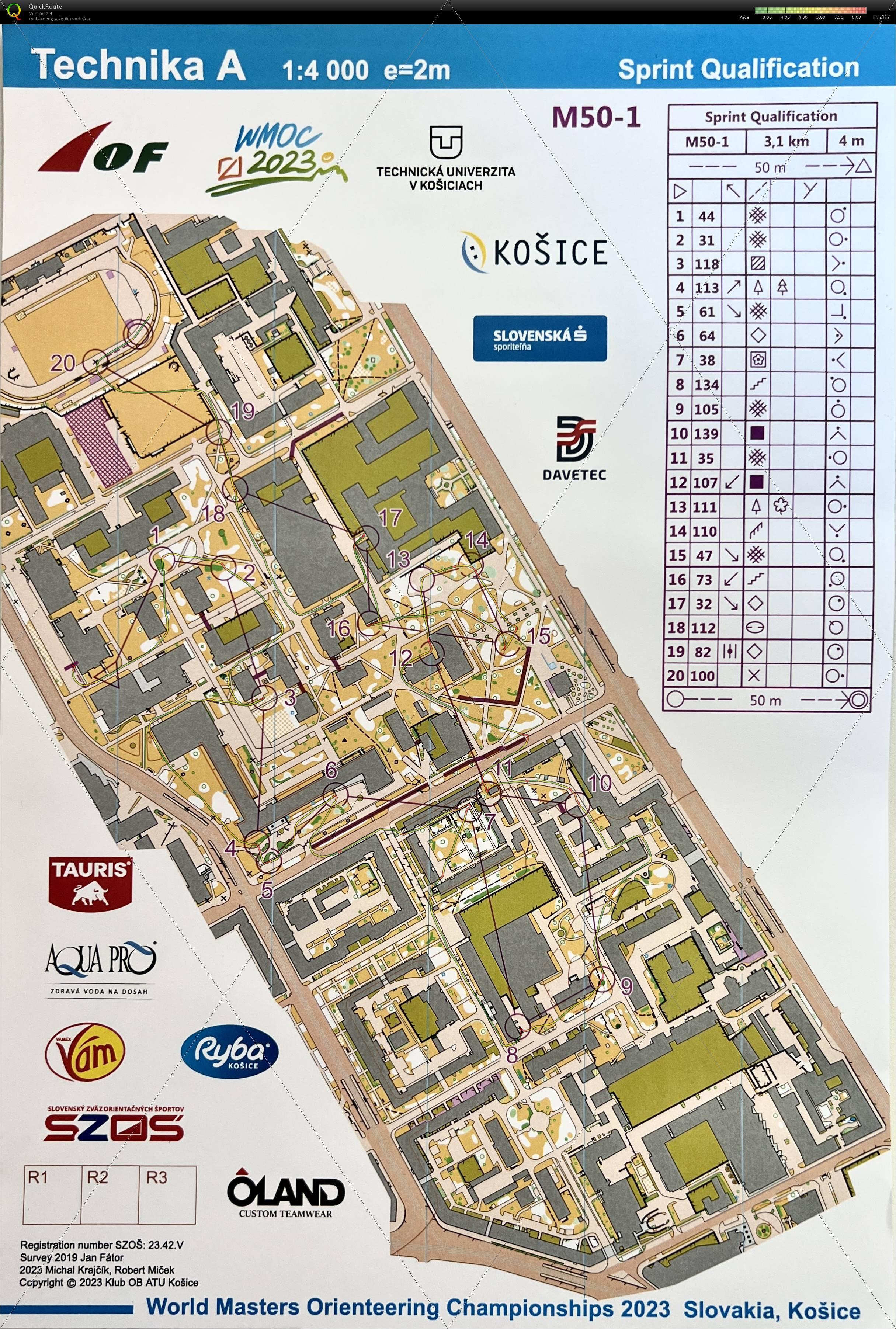 WMOC 2023 Sprint Qualification M50-1 (2023/08/12)