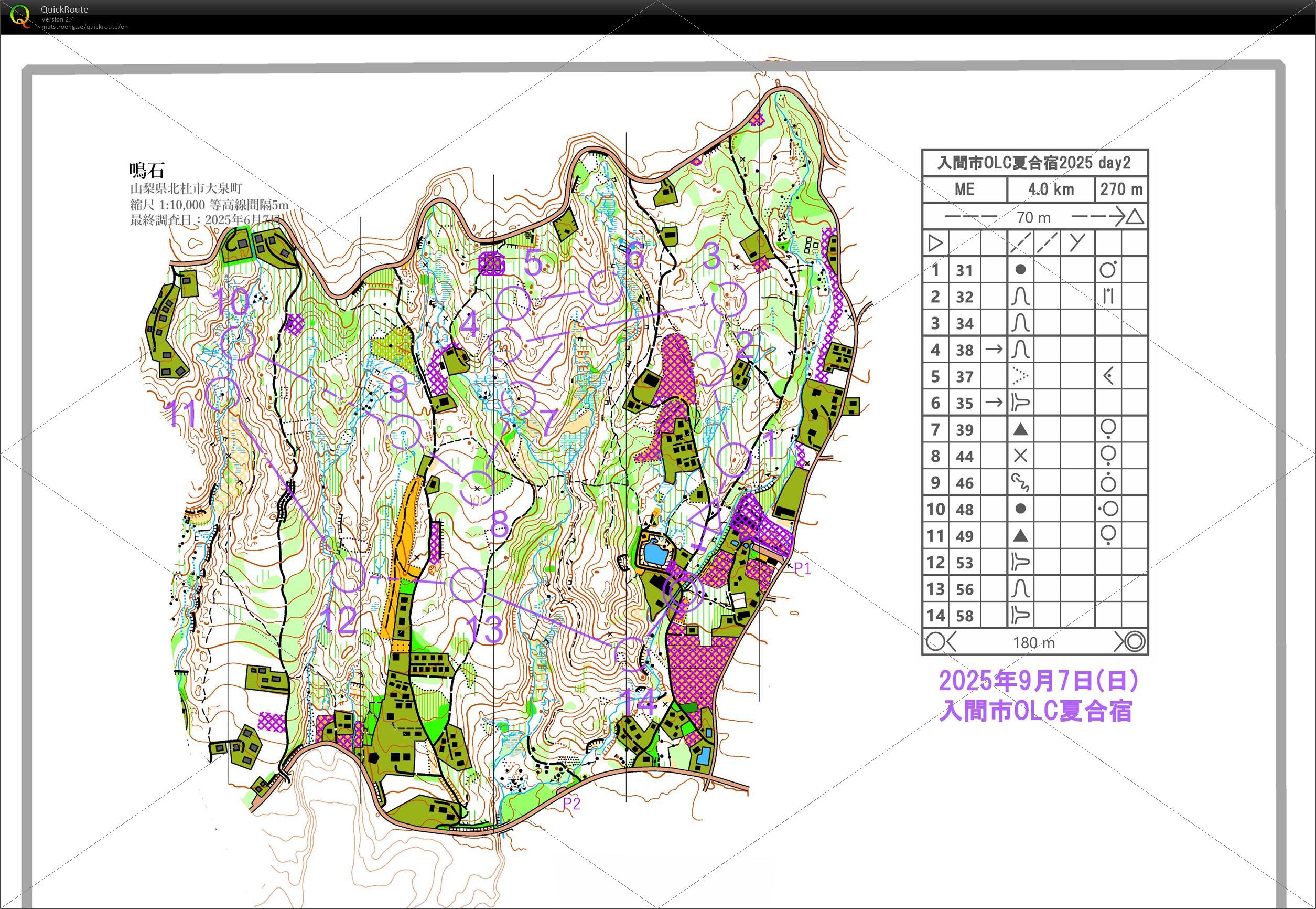 入間市OLC合宿 (2025/09/07)